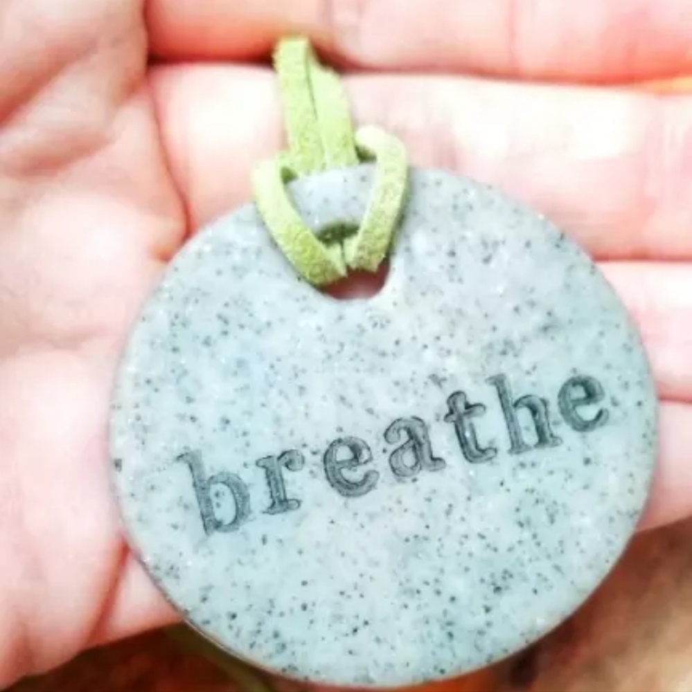 Polymer Clay Grey Essential Oil Diffuser Necklace Oil Not Included